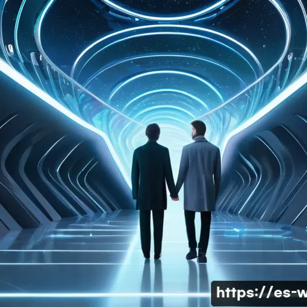 웹디자인과 자바스크립트 활용 - **Prompt:** A futuristic, conceptual image illustrating the harmonious blend of web design and devel...