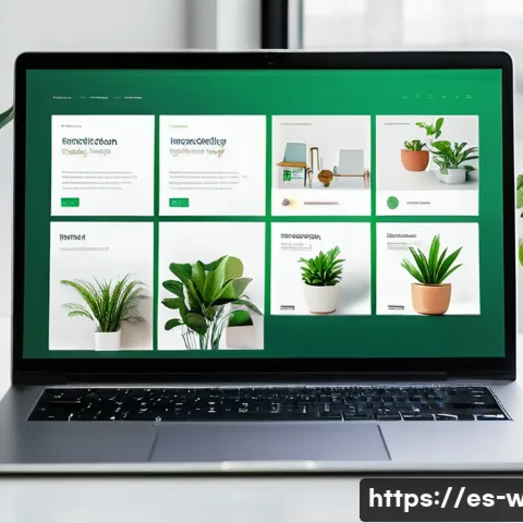 웹디자인 프로젝트 포트폴리오 만들기 - A modern digital portfolio interface displayed on a sleek laptop screen, showing a clean, minimalist...