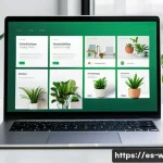 Home 22 웹디자인 프로젝트 포트폴리오 만들기 - A modern digital portfolio interface displayed on a sleek laptop screen, showing a clean, minimalist...